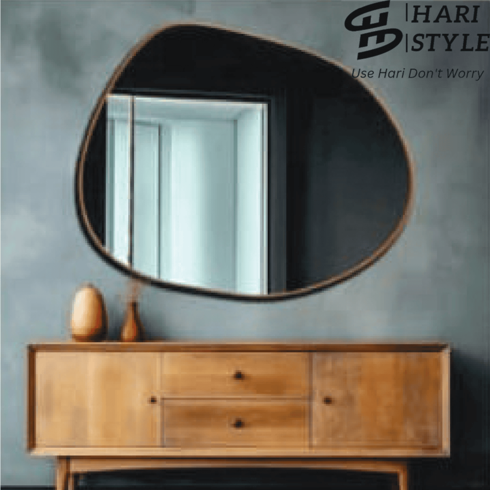 Arched aluminium frame mirror