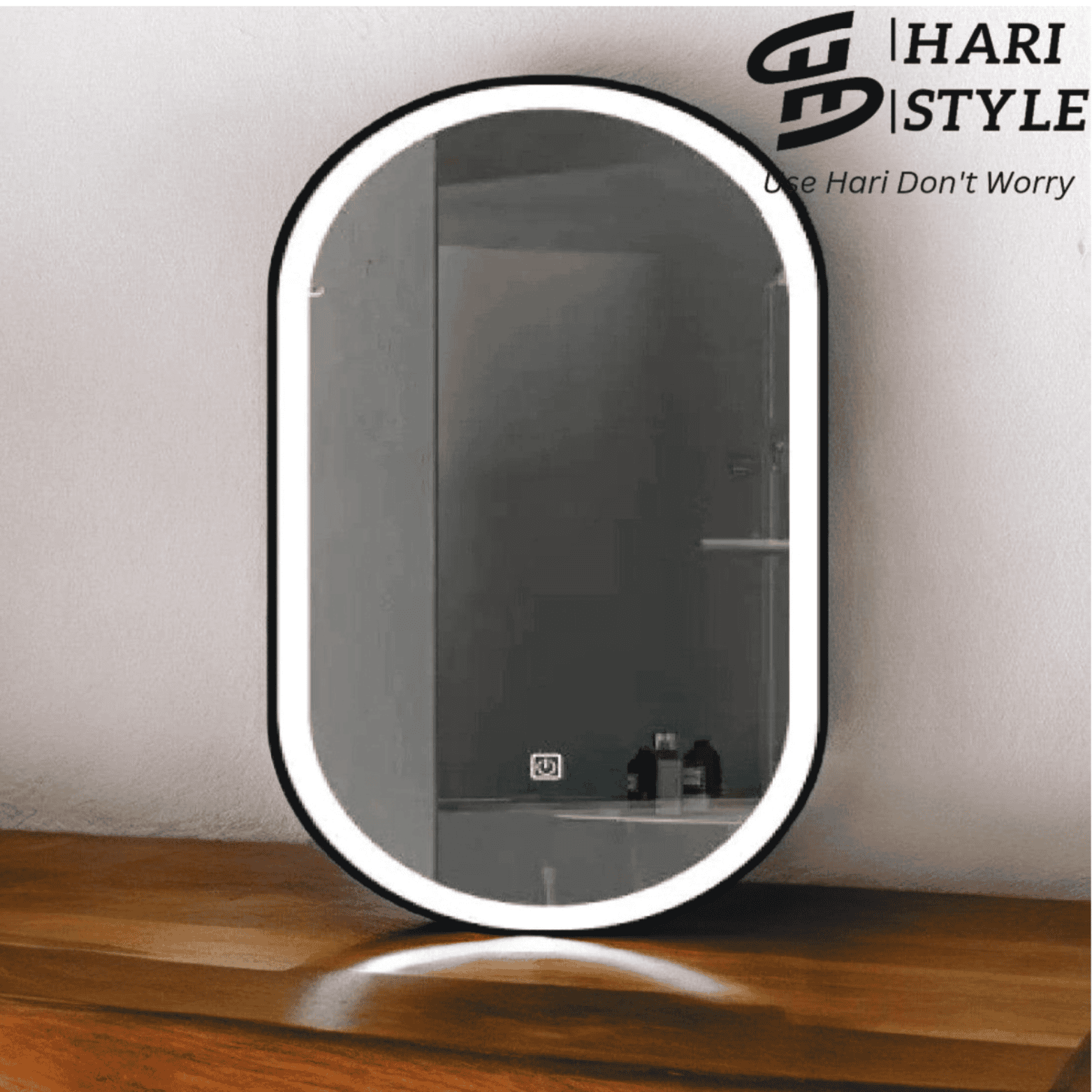 Custom LED mirror with anti-fog and touch sensor, crafted in Ghaziabad